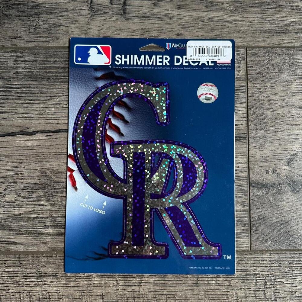 Big Colorado Rockies Baseball MLB glitter decal sticker